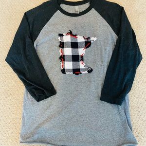 Women’s Minnesota (MN) Raglan Baseball Shirt - Small